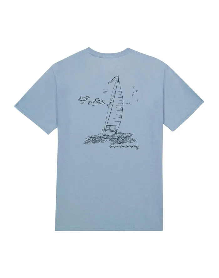ShortSleeve TShirt Sailing Team Denim Jacket Blue Men Champion TShirts and Tops