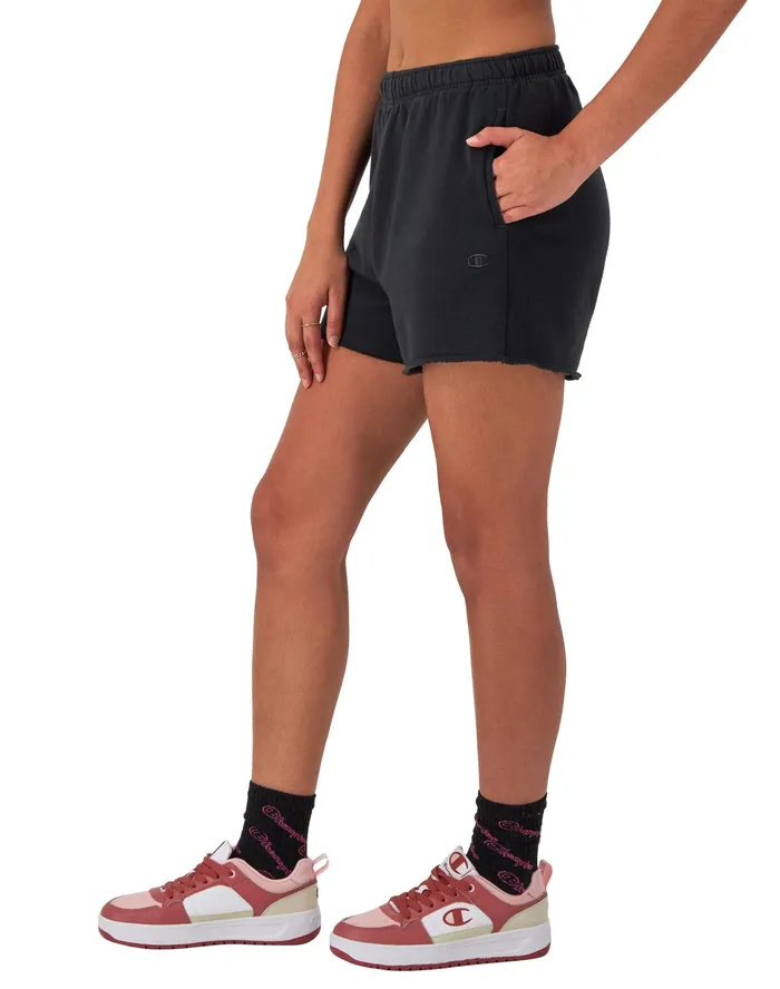 Shorts Vintage Wash C Logo 3034 Comfort Wash Black Women Champion Shorts