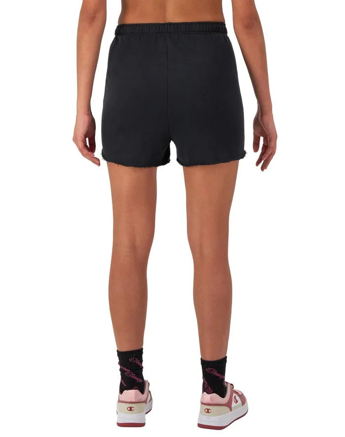 Shorts Vintage Wash C Logo 3034 Comfort Wash Black Women Champion Shorts