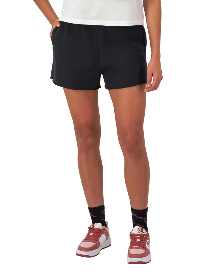 Shorts Vintage Wash C Logo 3034 Comfort Wash Black Women Champion Shorts