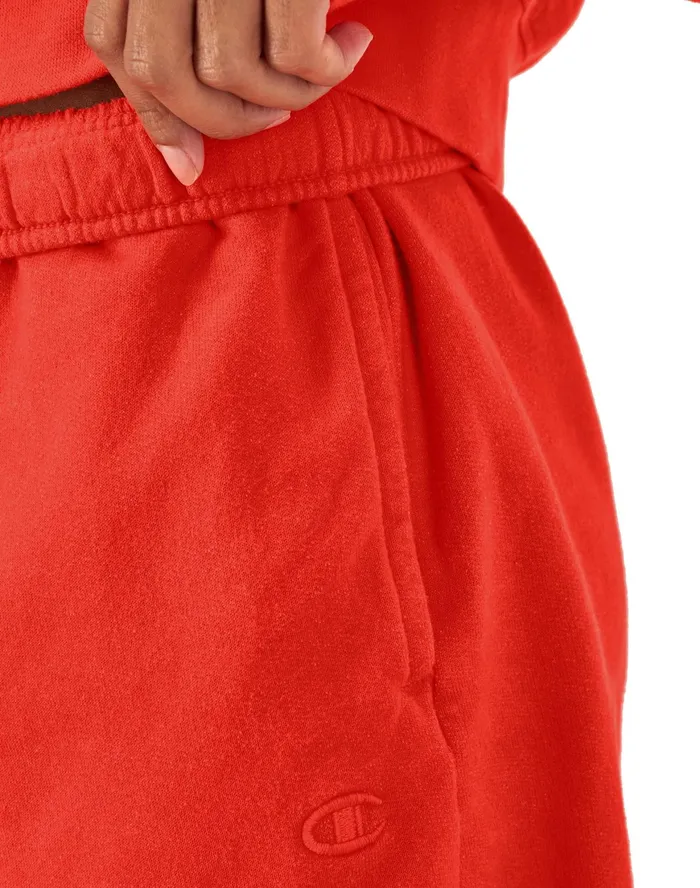 Shorts Vintage Wash C Logo 3034 Comfort Wash Solar Crimson Women Champion Shorts