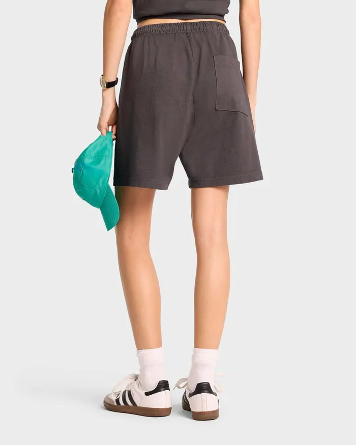 Shorts Women Sporty and Rich California Gym Short 8211 Faded BlackSpring Green
