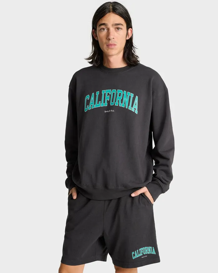 Shorts Women Sporty and Rich California Gym Short 8211 Faded BlackSpring Green