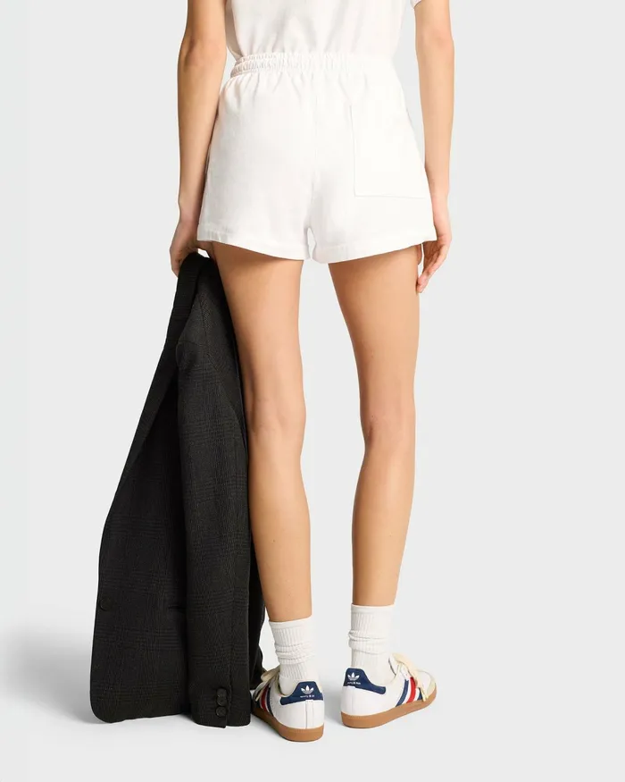 Shorts Women Sporty and Rich NY Health Club Disco Short 8211 WhiteNavy