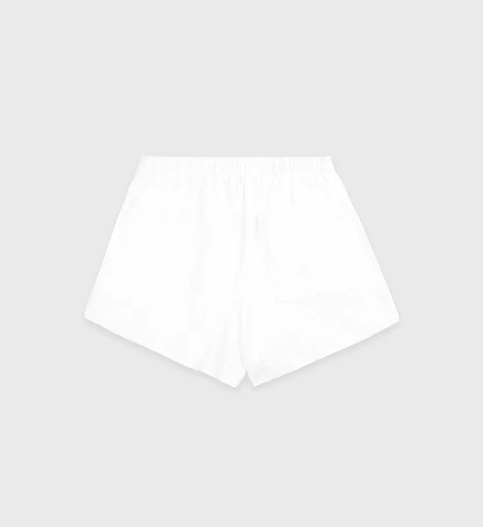 Shorts Women Sporty and Rich NY Health Club Disco Short 8211 WhiteNavy