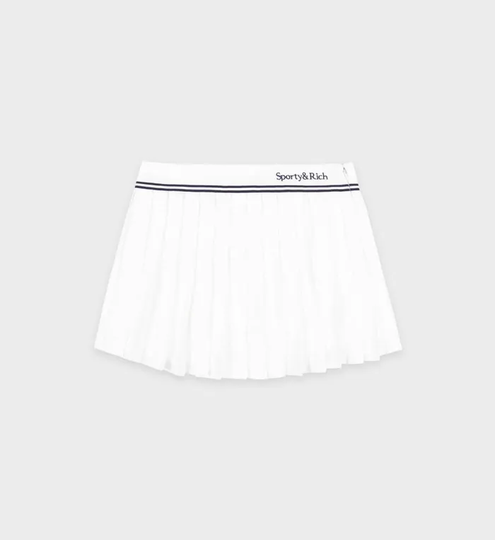 Skirts and Dresses Women Sporty and Rich Abigail Pleated Skirt 8211 Off WhiteNavy
