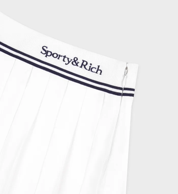Skirts and Dresses Women Sporty and Rich Abigail Pleated Skirt 8211 Off WhiteNavy