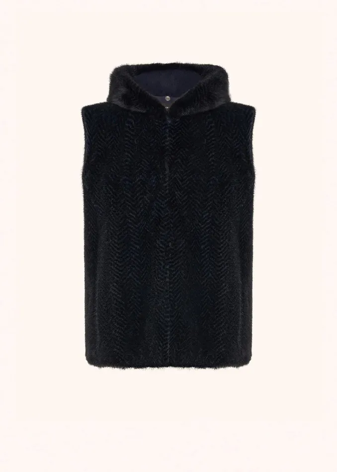 SLEEVELESS MINK JACKET Women Kiton Outerwear
