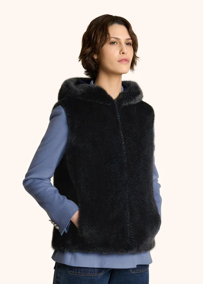 SLEEVELESS MINK JACKET Women Kiton Outerwear SLEEVELESS MINK JACKET Women Kiton Outerwear