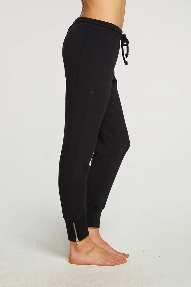Slub French Terry Zip Side Jogger Womens Bottoms Chaser Brand