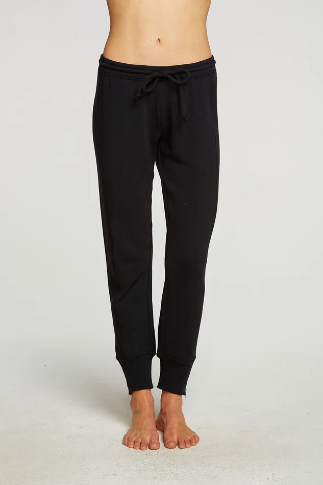 Slub French Terry Zip Side Jogger Womens Bottoms Chaser Brand