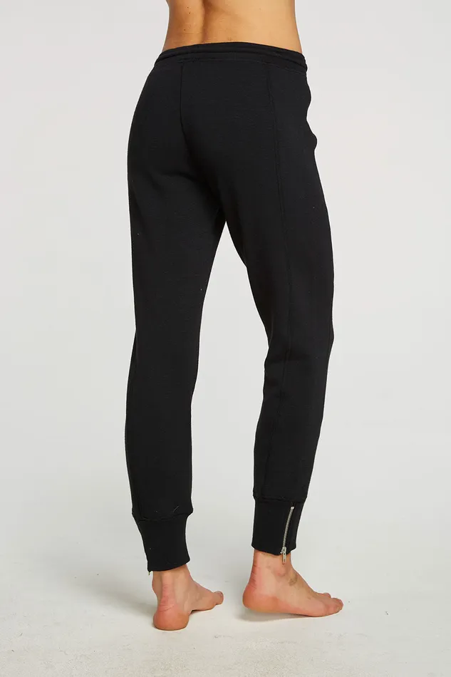 Slub French Terry Zip Side Jogger Womens Bottoms Chaser Brand