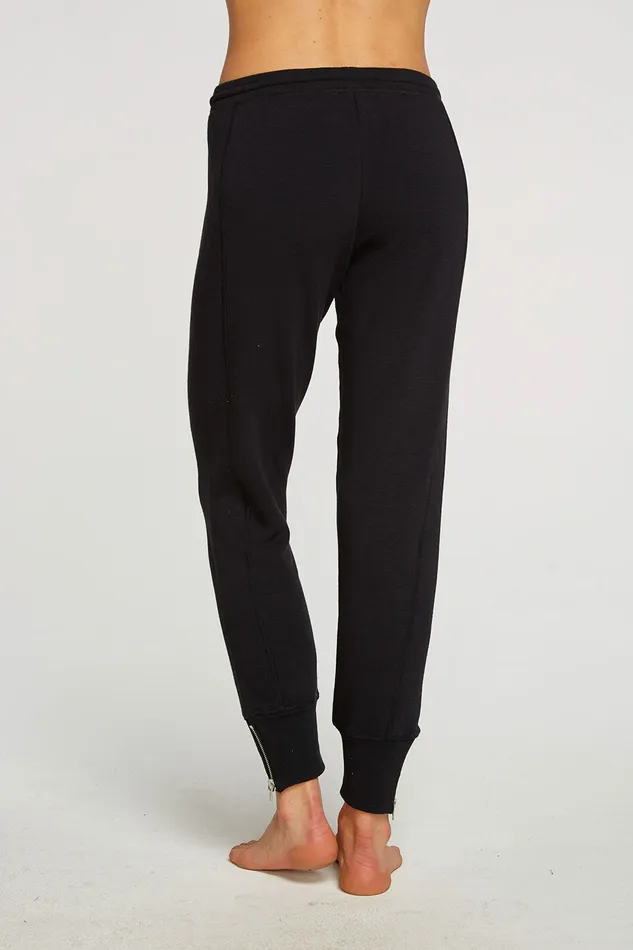 Slub French Terry Zip Side Jogger Womens Bottoms Chaser Brand