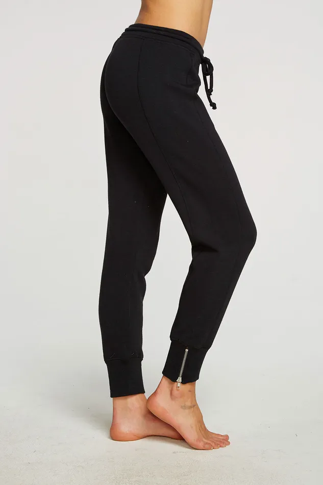 Slub French Terry Zip Side Jogger Womens Bottoms Chaser Brand