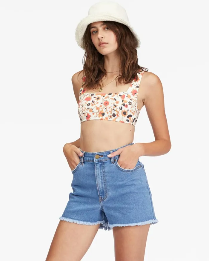 So Cheeky Denim Shorts Costa Blue Women Billabong Shorts