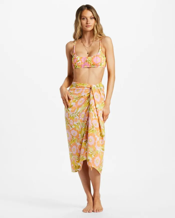 So Right Sarong Wrap Multi Women Billabong Beach Cover Ups