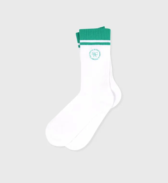 Socks Women Sporty and Rich SRHWC Socks 8211 WhiteSpring Green