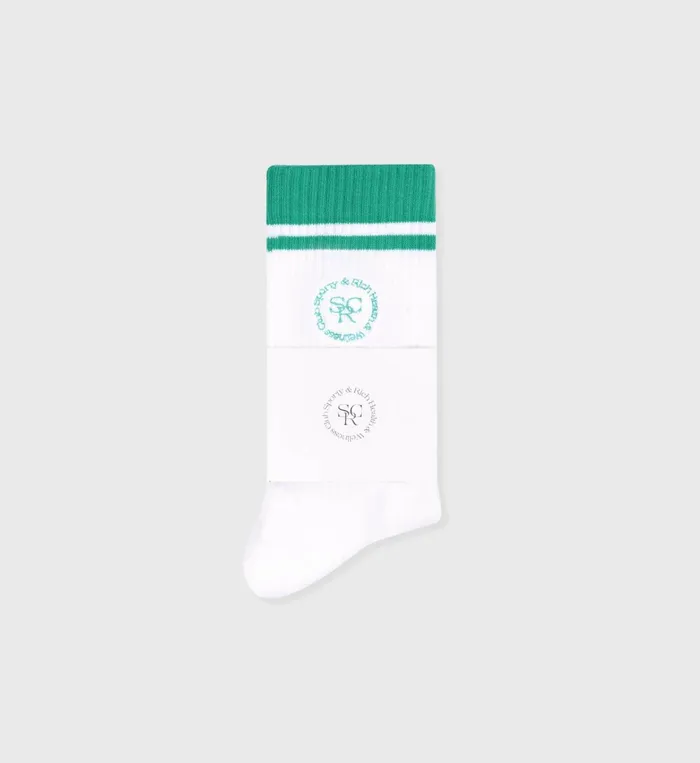 Socks Women Sporty and Rich SRHWC Socks 8211 WhiteSpring Green