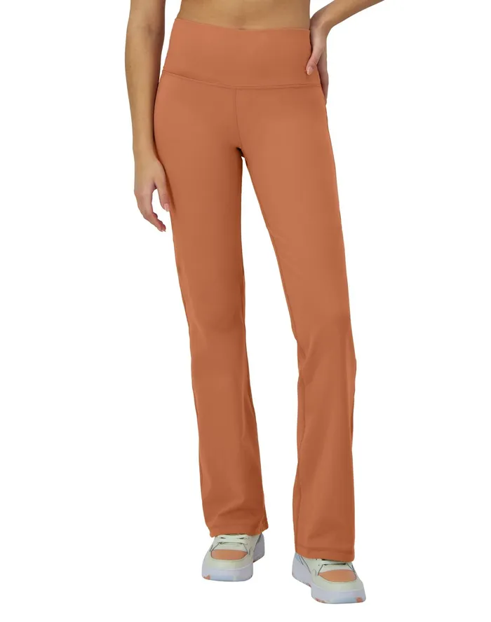 Soft Touch Flare Leggings Anti Odor C Logo 315034 Canyon Red Women Champion Pants