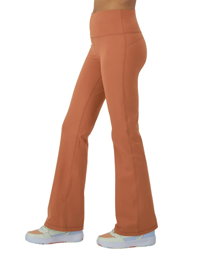 Soft Touch Flare Leggings Anti Odor C Logo 315034 Canyon Red Women Champion Pants