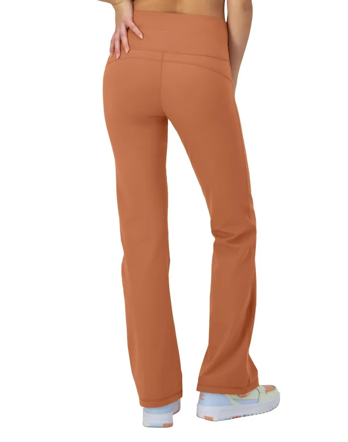 Soft Touch Flare Leggings Anti Odor C Logo 315034 Canyon Red Women Champion Pants
