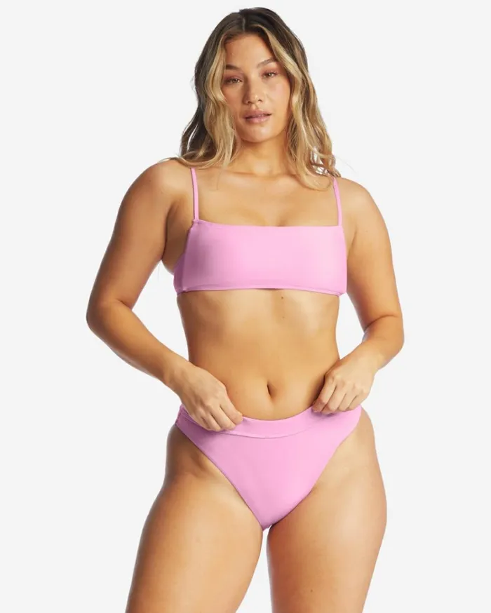 Sol Searcher Square Bralette Bikini Top Paradise Pink Women Billabong Bikinis