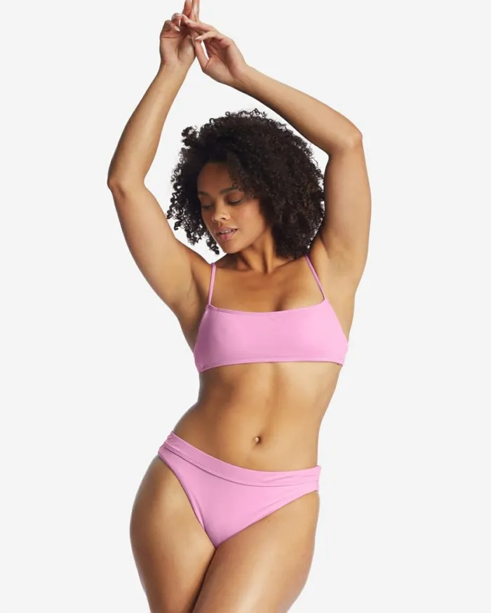 Sol Searcher Square Bralette Bikini Top Paradise Pink Women Billabong Bikinis