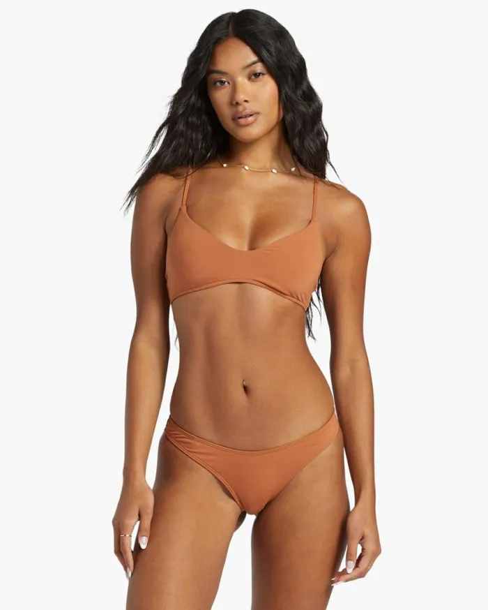 Sol Searcher V Bralette Bikini Top Golden Brown Women Billabong Bikinis
