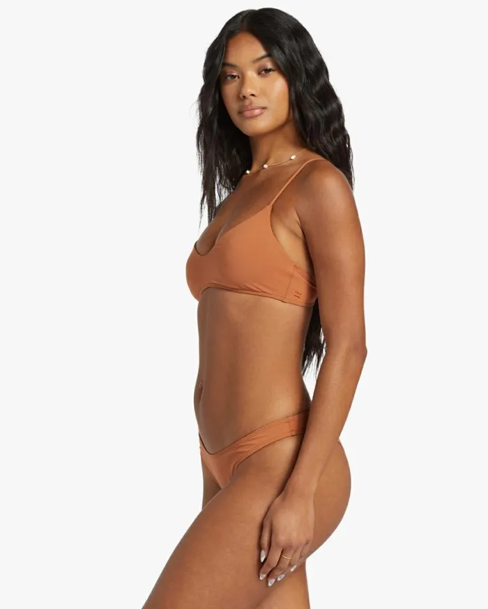 Sol Searcher V Bralette Bikini Top Golden Brown Women Billabong Bikinis