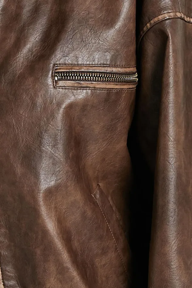 Sophia Jacket 8211 Crop PU Bomber Jacket In Brown Women Showpo Jackets and Coats