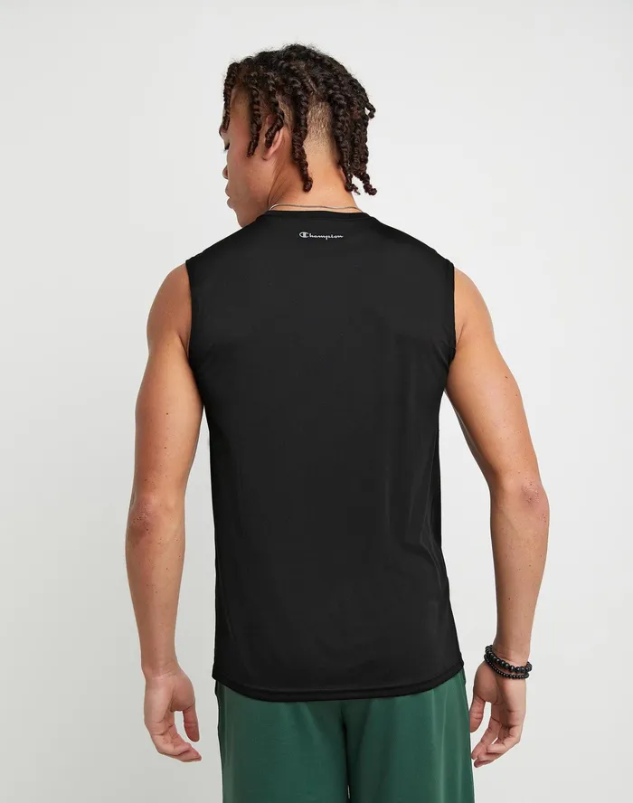 Sport Muscle Tank Reflective C Logo Black Men Champion TShirts and Tops