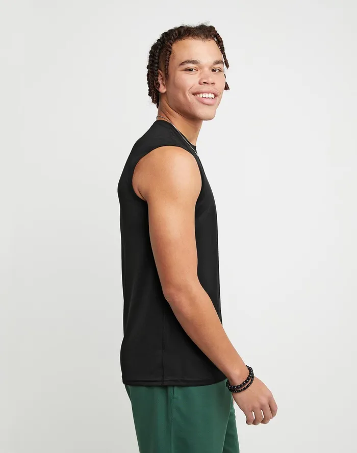 Sport Muscle Tank Reflective C Logo Black Men Champion TShirts and Tops