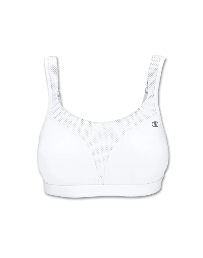 Spot Comfort HighImpact Sports Bra C Logo White Women Champion Sports Bras and Bralettes