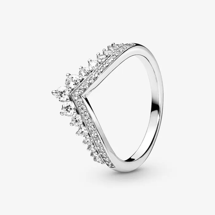 Stackable Rings Women Pandora Princess Wishbone Ring Sterling Silver