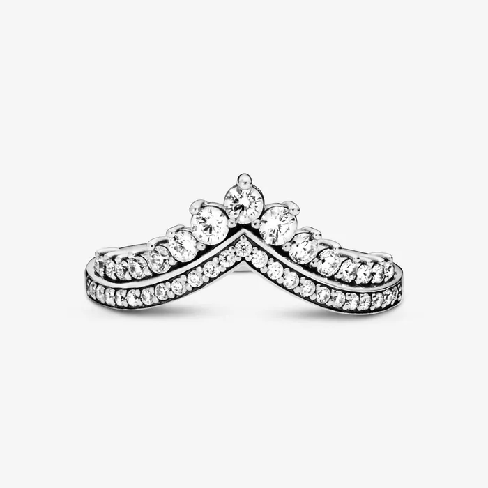 Stackable Rings Women Pandora Princess Wishbone Ring Sterling Silver