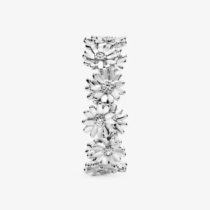Stackable Rings Women Pandora Sparkling Daisy Flower Crown Ring