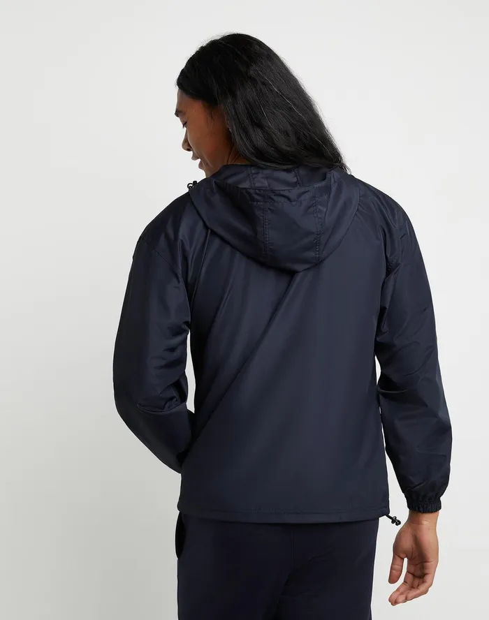 Stadium Packable Jacket Script Logo Navy MenWomen Champion Jackets
