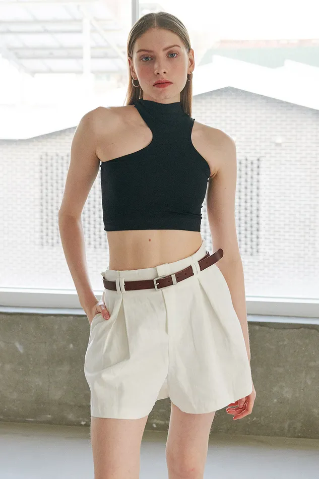 Storets Aerynn Asymmetric Cutout Top Women Tops