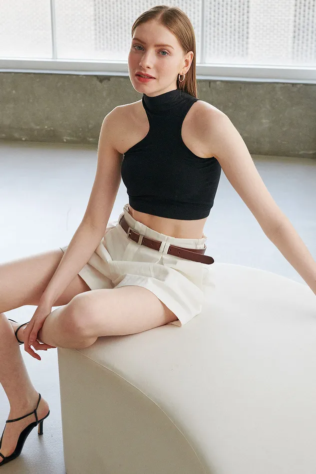 Storets Aerynn Asymmetric Cutout Top Women Tops