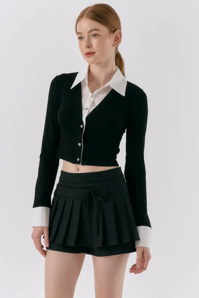 Storets Alba Layered Effect Knitted Top Women Sweaters and Knitwears