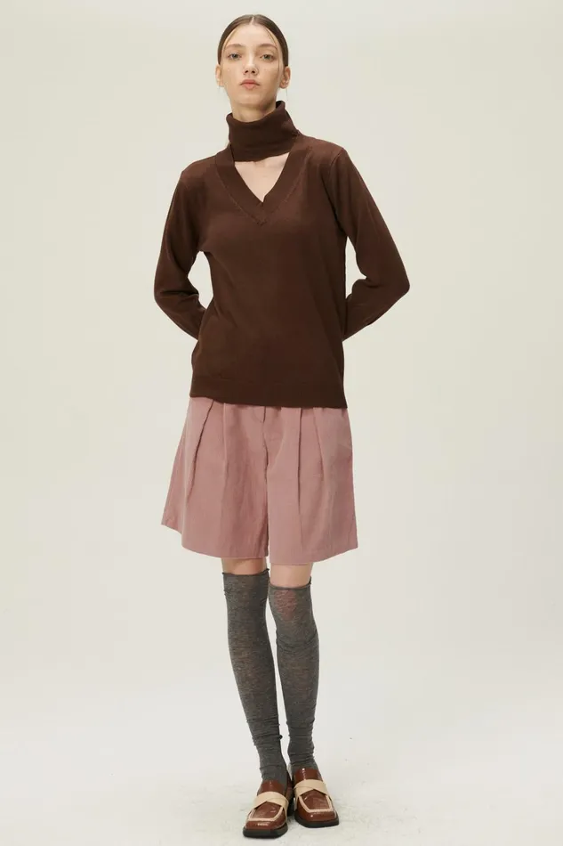 Storets Ali Choker Vneck Knit Top Women Sweaters and Knitwears