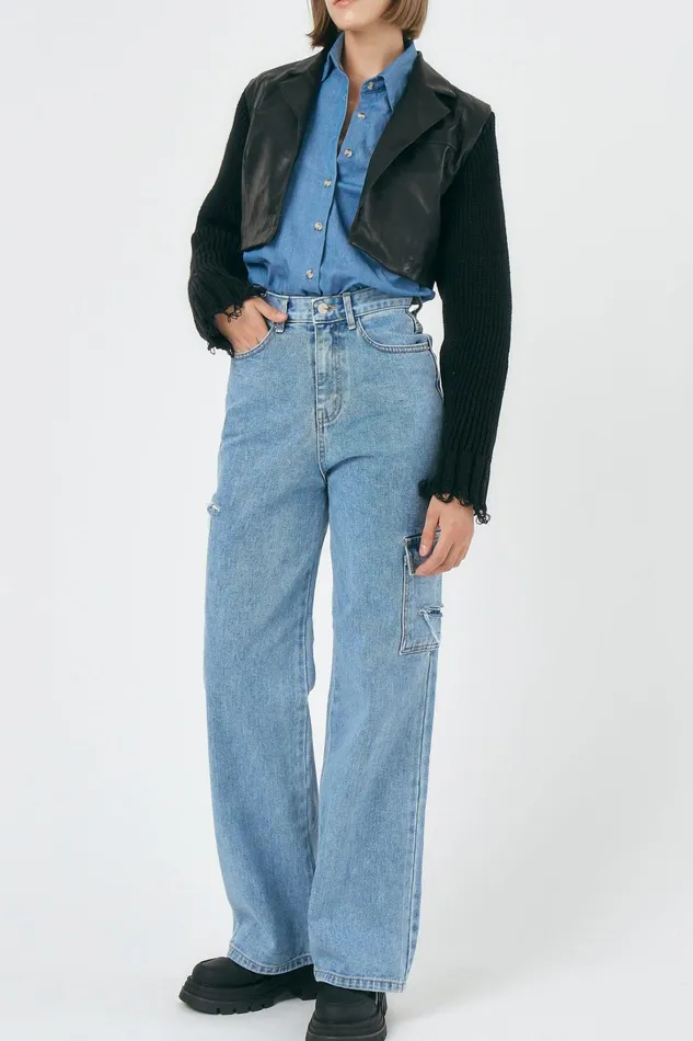 Storets Ameli Pleather Cropped Jacket Women Jackets and Coats