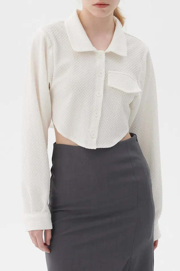 Storets Anna Cropped Shirt Women Shirts and Blouses