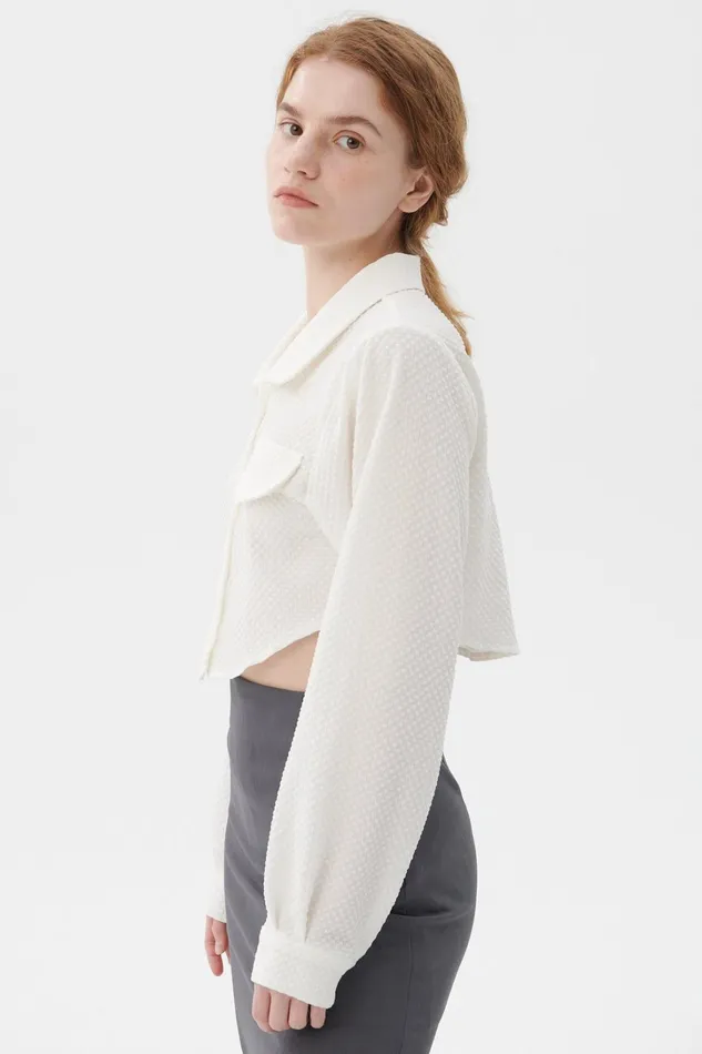 Storets Anna Cropped Shirt Women Shirts and Blouses