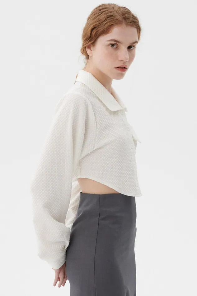 Storets Anna Cropped Shirt Women Shirts and Blouses