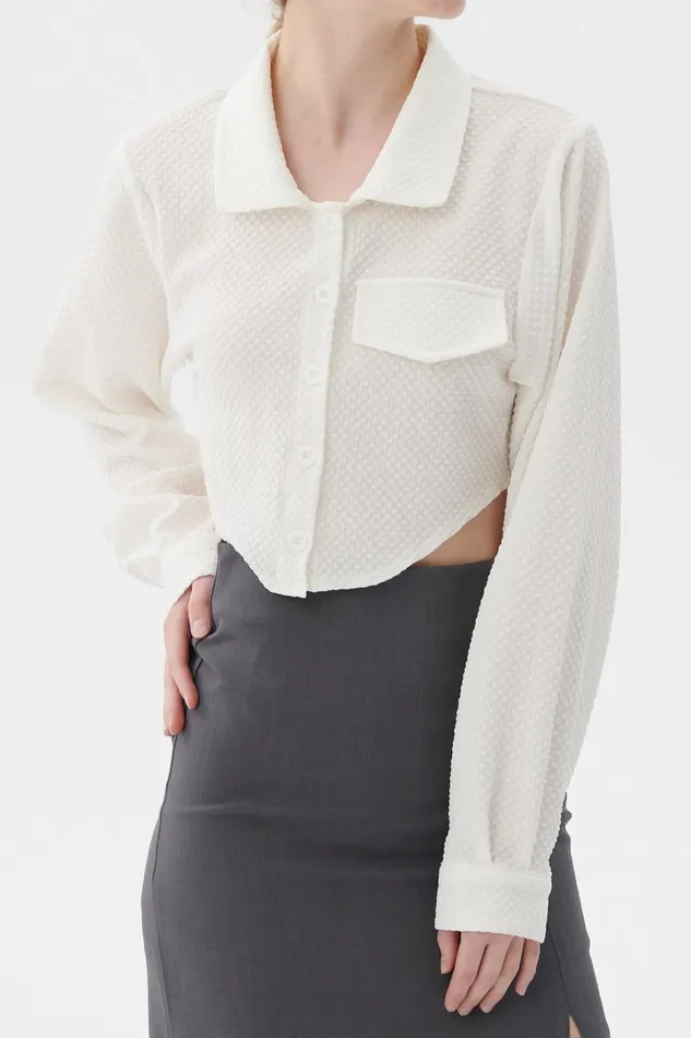 Storets Anna Cropped Shirt Women Shirts and Blouses