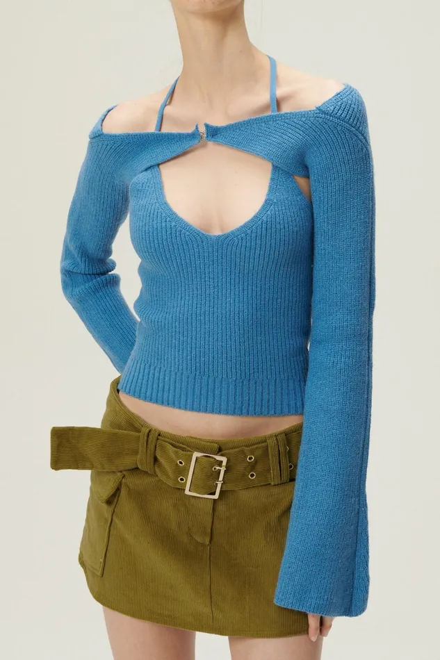 Storets Dasha Halter Top And Bolero Set Women Sweaters and Knitwears