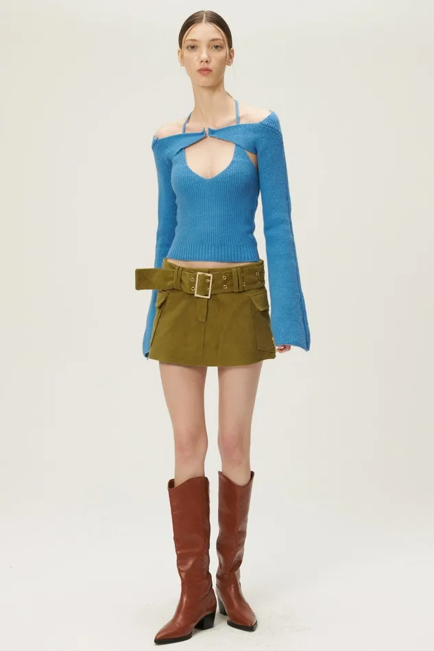 Storets Dasha Halter Top And Bolero Set Women Sweaters and Knitwears