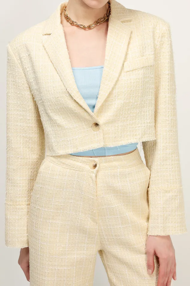 Storets Ella Tweed Cropped Jacket Women Jackets and Coats