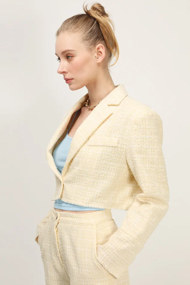 Storets Ella Tweed Cropped Jacket Women Jackets and Coats